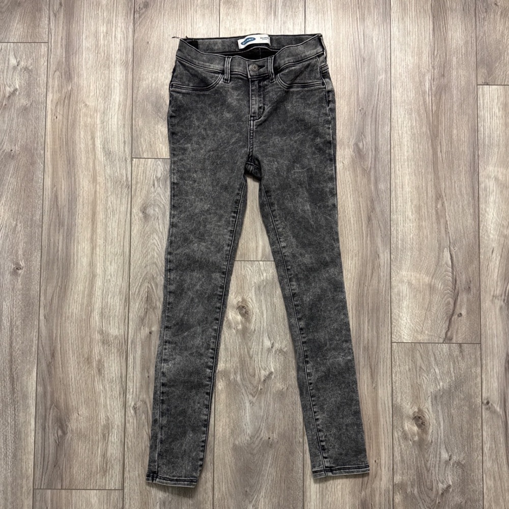 Old‎ Navy Kids Girls Ballerina Jeggings Dark Wash Acid Wash Size 14